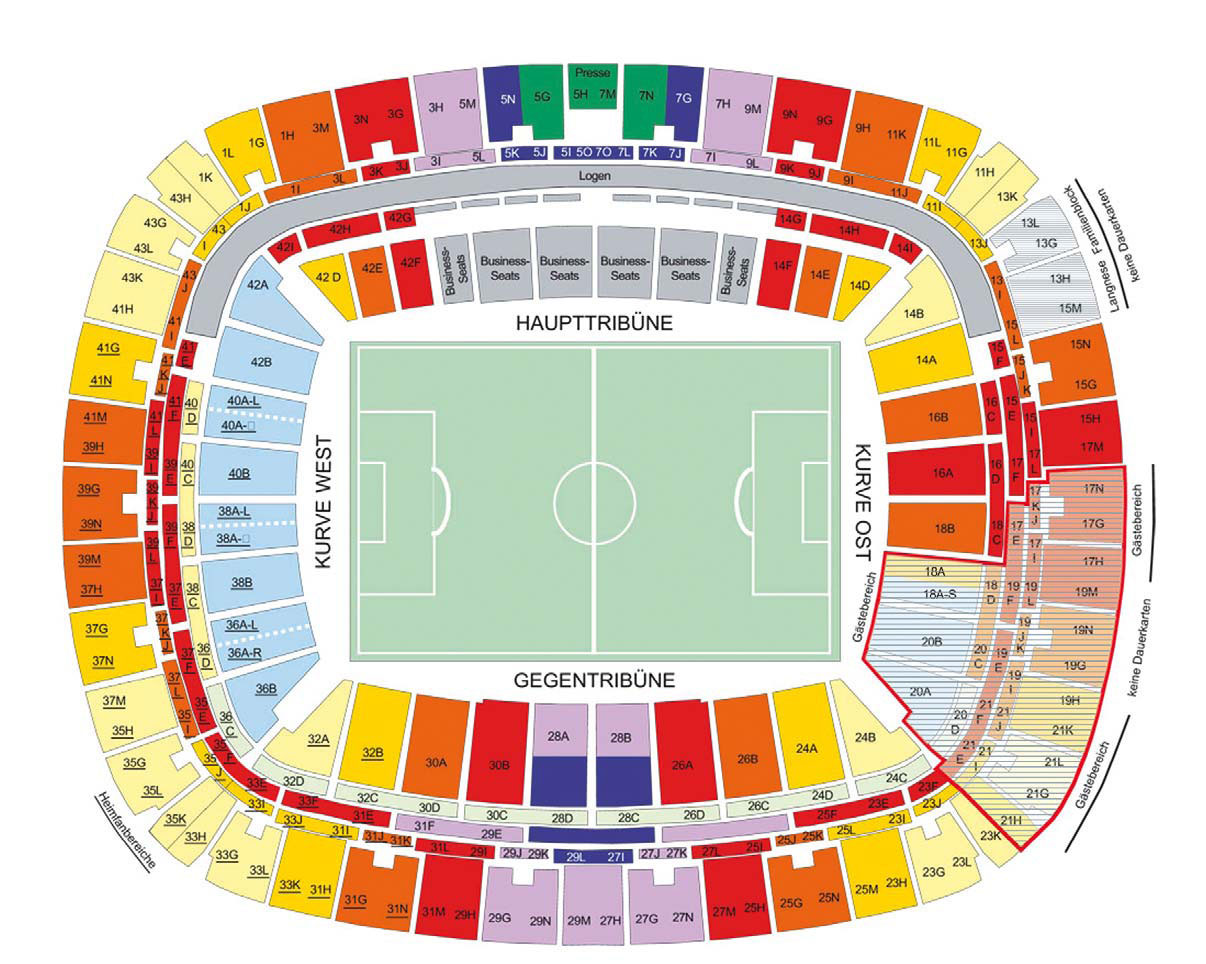 Stadionplan Eintracht