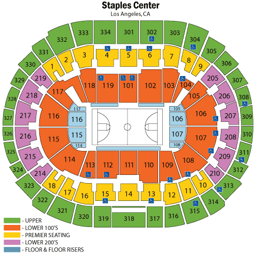 Staples Center Los Angeles Seating Chart