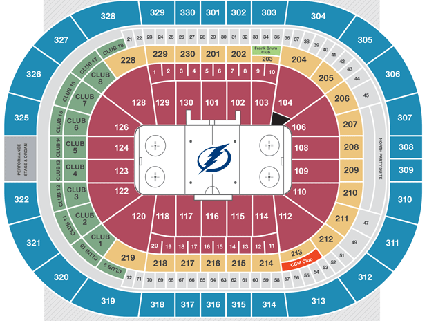 Seating Chart For Amalie Arena Concerts